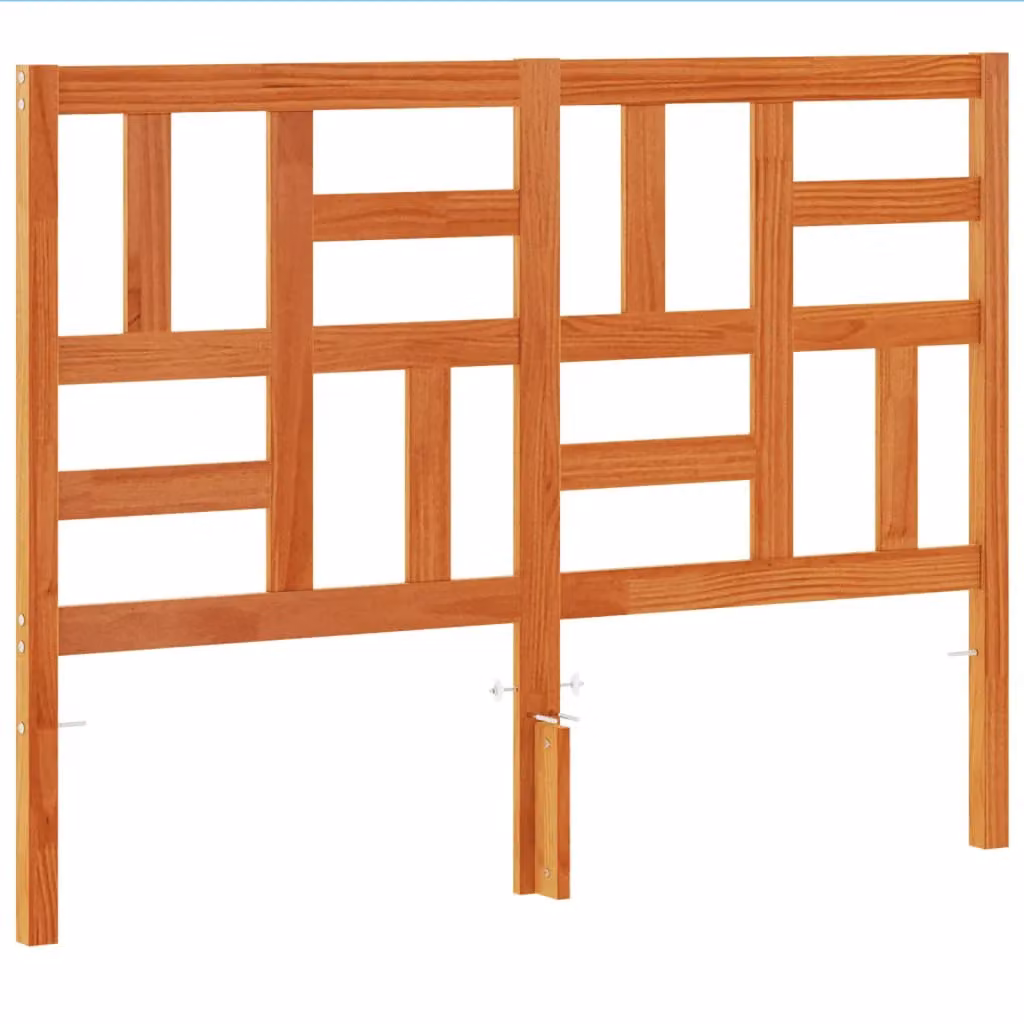 Berkfield Home Rustic Solid Wood Pine Headboard in Wax Brown, Width: 160 cm – 2