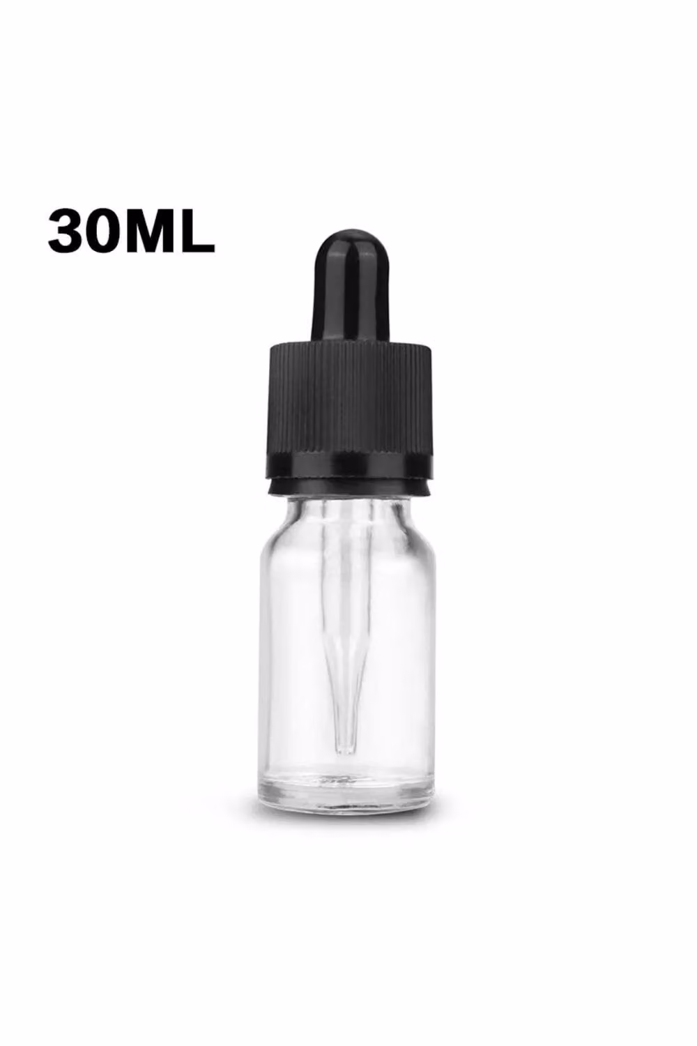 KDMD Clear Glass Boston Eye Dropper Pipette Bottles, 30ml, Set of 10, Transparent – 2