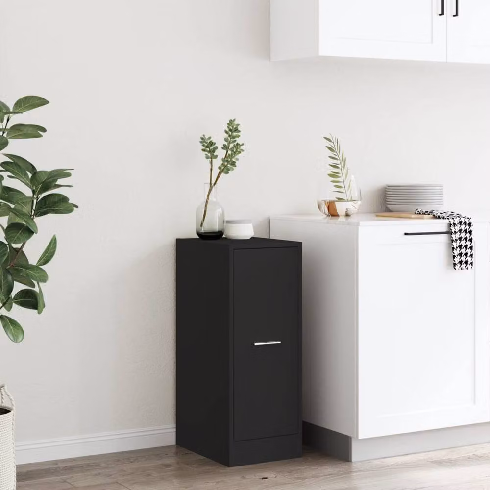 Berkfield Home Apothecary Cabinet in Black, W/D/H: 30 x 41 x 77.5 cm – 3