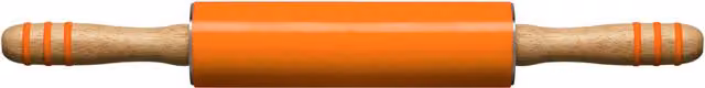Premier Housewares Zing Non-Stick Silicone and Wood Rolling Pin, Orange – 4