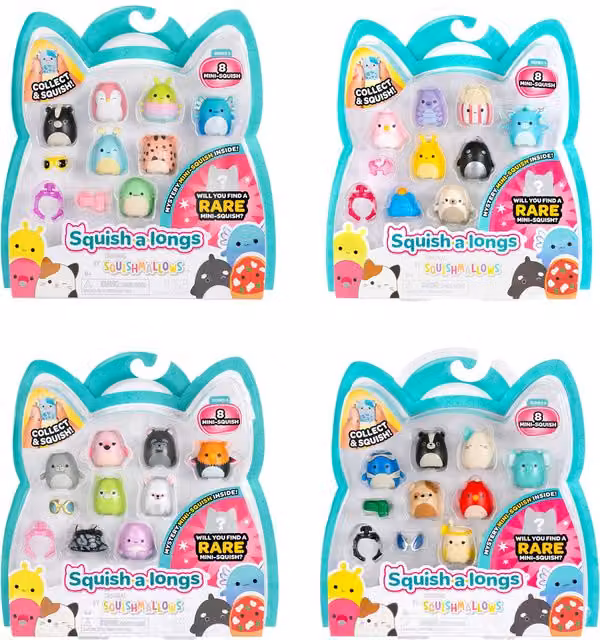 Squishmallows Squishalongs Multicolour Character Figures