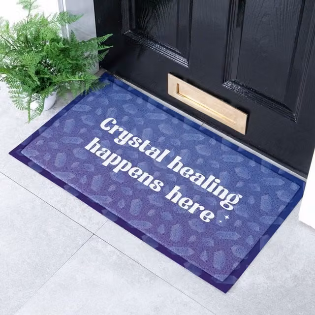 Artsy Mats Crystal Healing Doormat in Blue, W/D: 70 x 40 cm – 1