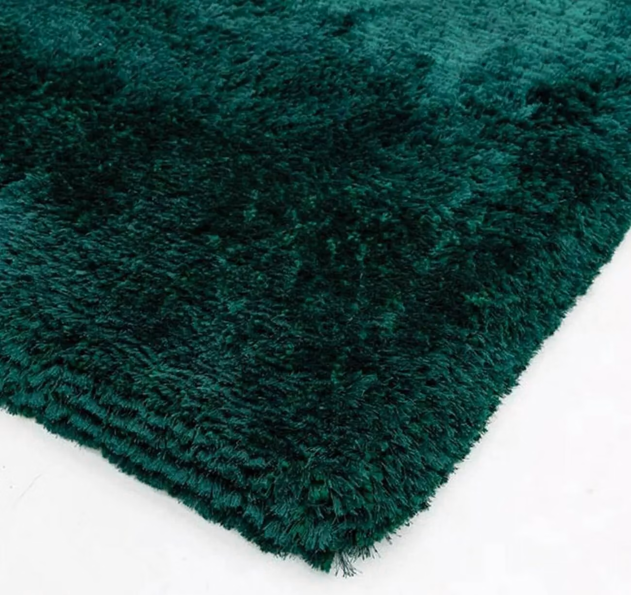 The Rug Shop UK Handmade Plain Shaggy Sparkle Luxurious Anti-Shed Area Rug in Green, W: 200 cm, D: 300 cm – 2