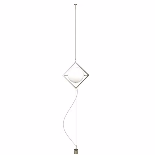 Netlighting Modern Sphere Pendant Ceiling Light in Grey and Silver Glass
