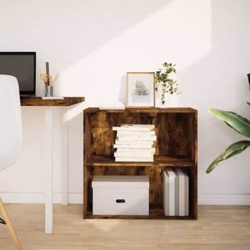 vidaXL Modern Oak Bookcase in Brown, W/D/H: 80 x 30 x 77 cm – 2