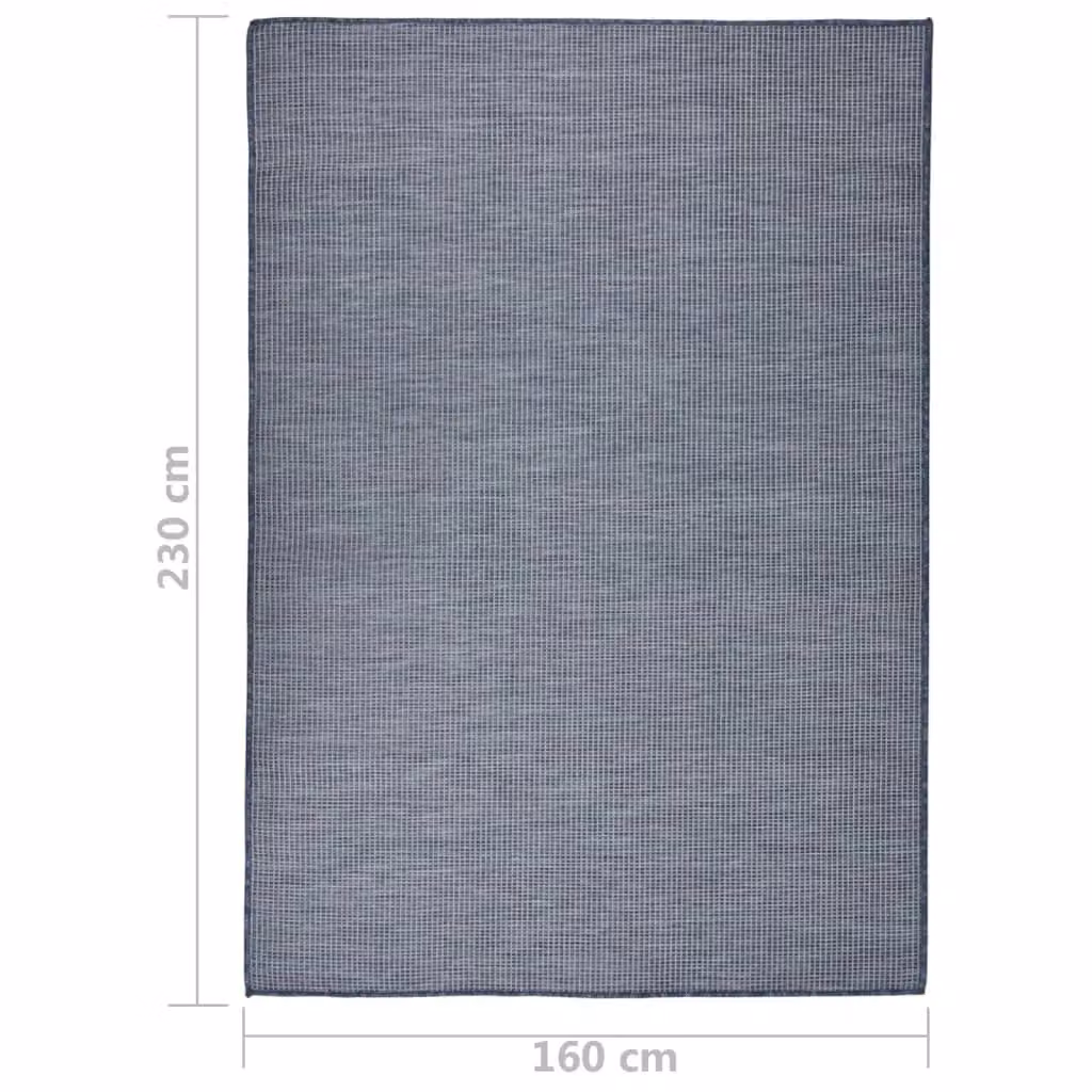 Berkfield Home Blue Outdoor Flatweave Round Rug, Diameter: 100 cm – 4