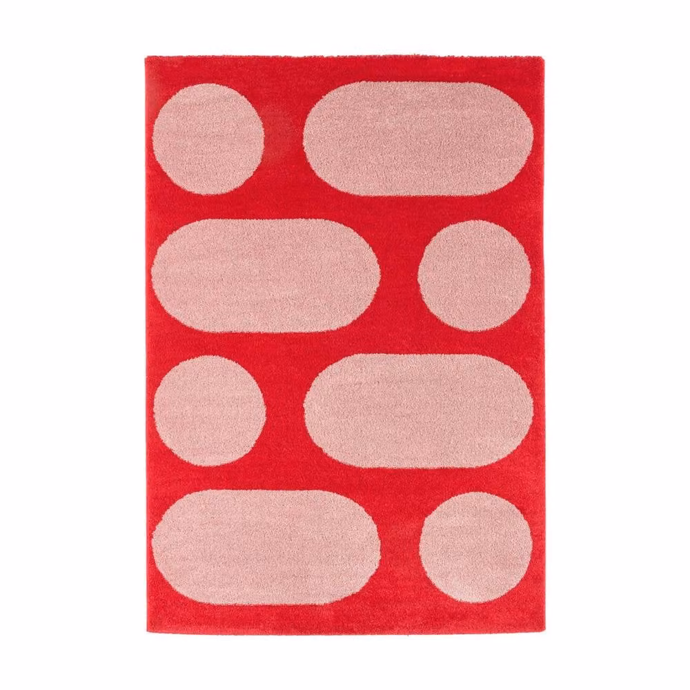 sweeek Modern Abstract Indoor Rug, Red, W: 120 cm, D: 160 cm – 2