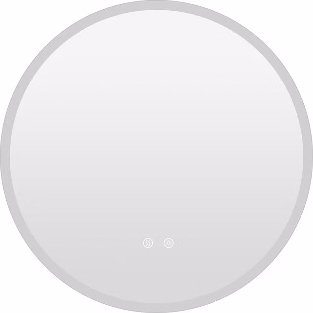 Costway Round Wall Mounted Backlit Vanity Makeup Mirror with Dimmable LED Light in Silver