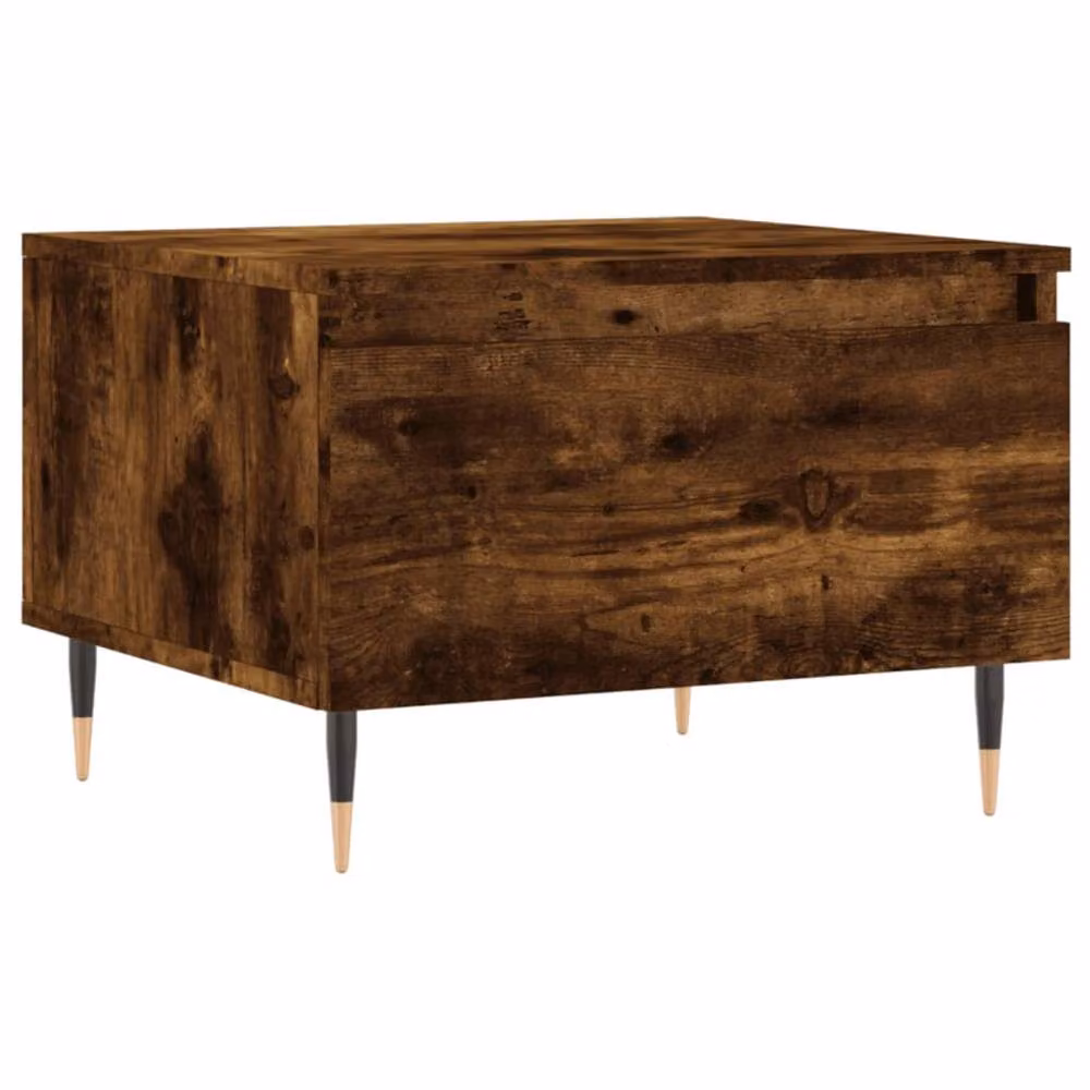 Berkfield Home Set of 2 Modern Nested Coffee Tables in Smoked Oak Brown, W/D/H: 50 x 46 x 35 cm – 4