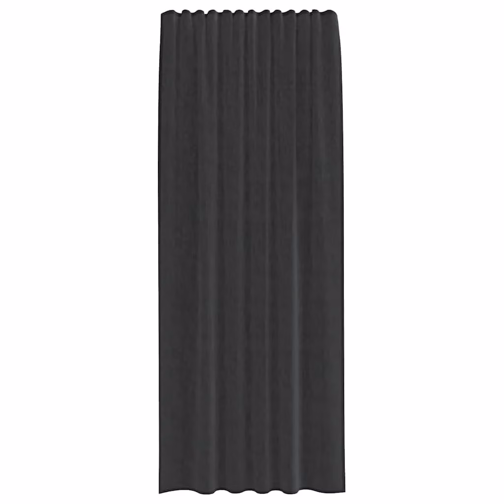 Berkfield Home Black Transparent Voile Curtains with Rod Pockets, 2 Pack – 4