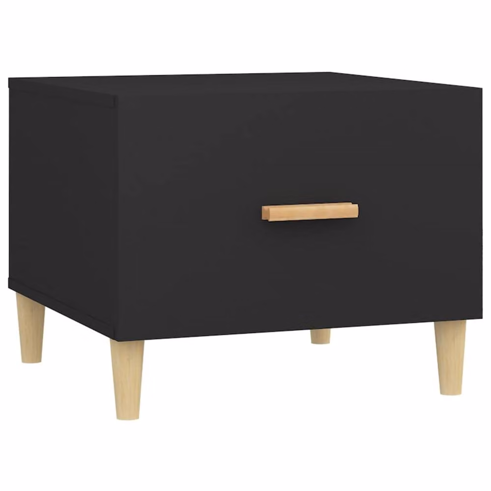 Berkfield Home Set of 2 Sturdy Square Coffee Tables in Black, Engineered Wood, W/D/H: 50 x 50 x 40 cm – 4