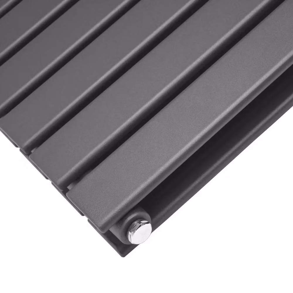 Monstershop Designer Flat Panel Steel Radiator in Anthracite Grey, W: 160 cm, H: 42 cm – 7
