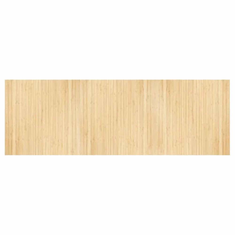 Berkfield Home Rectangular Bamboo Rug in Beige, W: 100 cm, L: 300 cm – 1