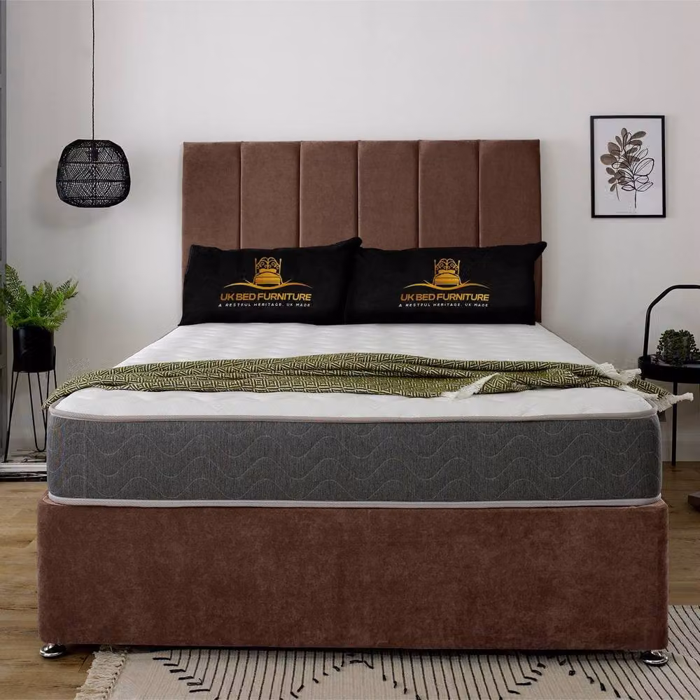 UK Bed Furniture Savannah Divan Bed with 2 Drawers and 26 Inch Headboard, Brown, Super King, W/D/H: 200 x 200 x 66.04 cm – 2