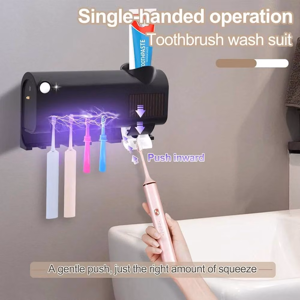 FLAVORA Wall Mount UV Toothbrush Sanitiser in Black – 4