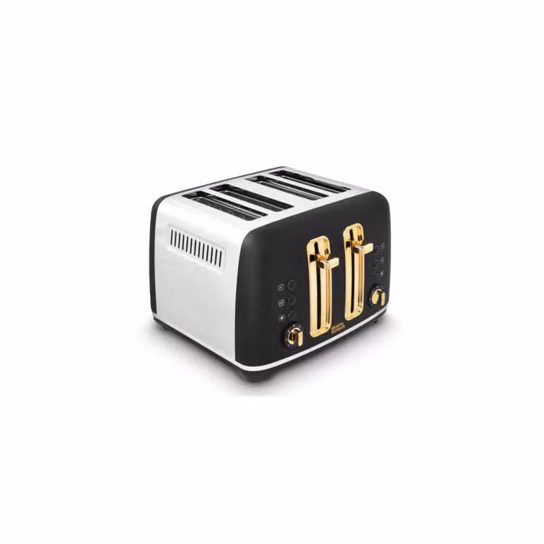 Morphy Richards Accents 4-Slice Toaster in Black and Rose Gold
