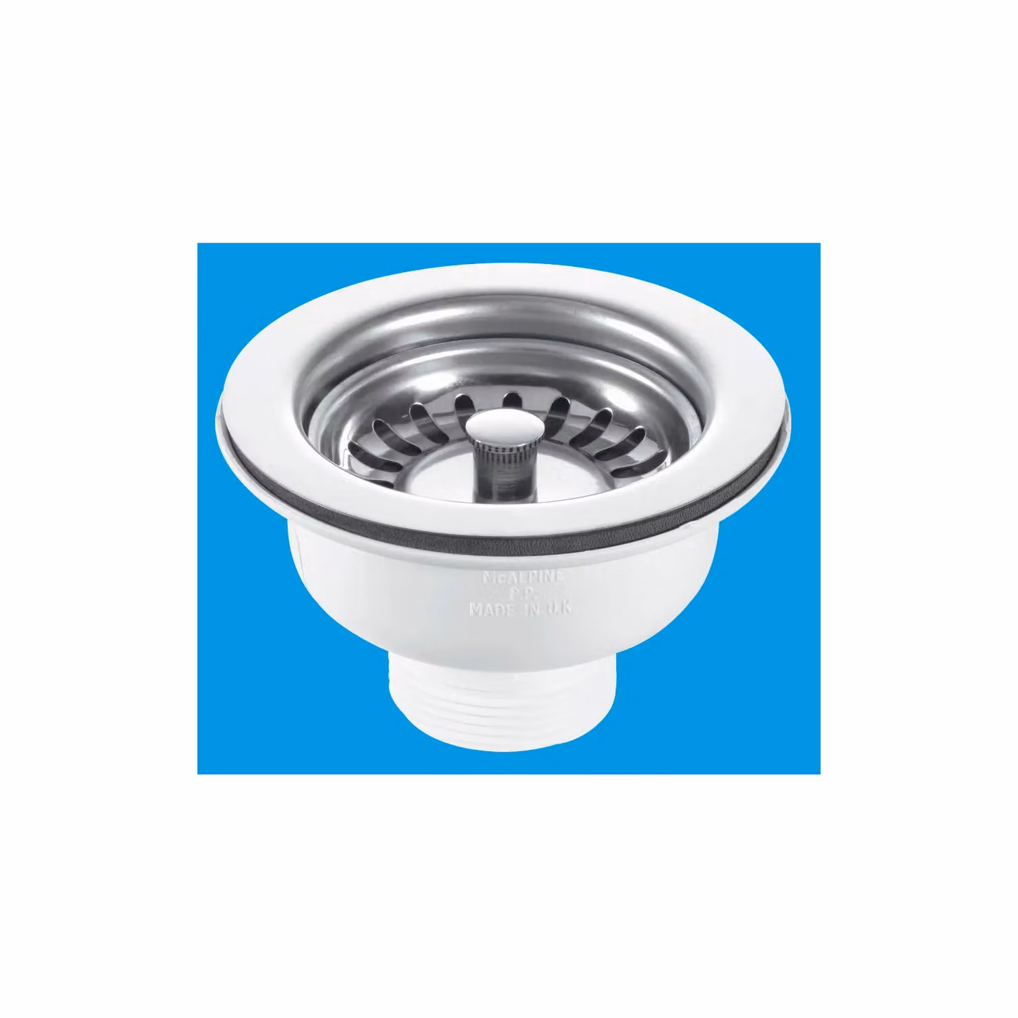 McAlpine 1.5 inch Basket Strainer Waste with 113mm Stainless Steel Flange in Silver – 2