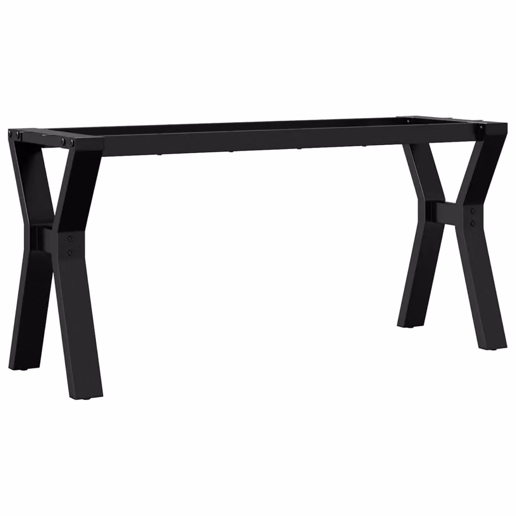 Berkfield Home Y-Frame Coffee Table Legs in Black Steel, W/D/H: 90 x 30 x 43 cm – 1