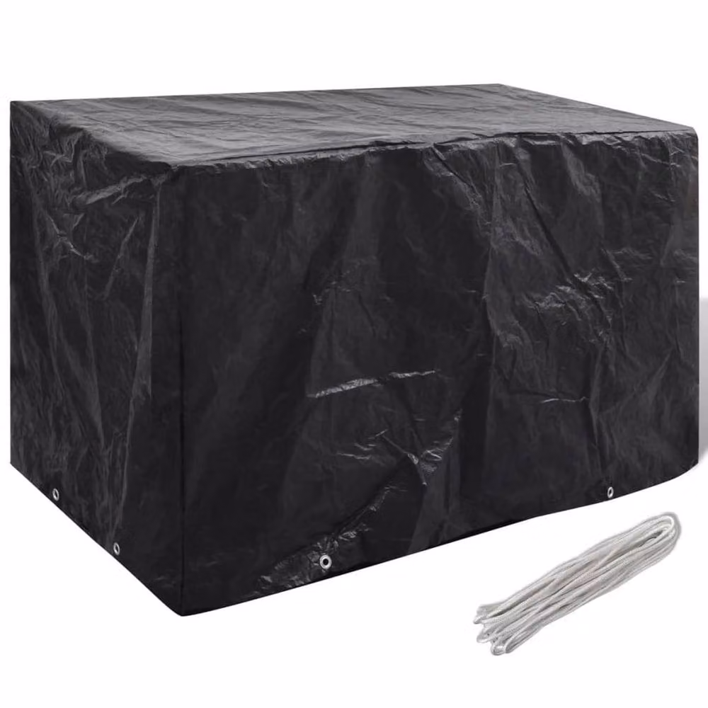 Berkfield Home Durable Garden Furniture Covers, 2 Pack, Black, W/D/H: 140 x 70 x 90 cm – 3