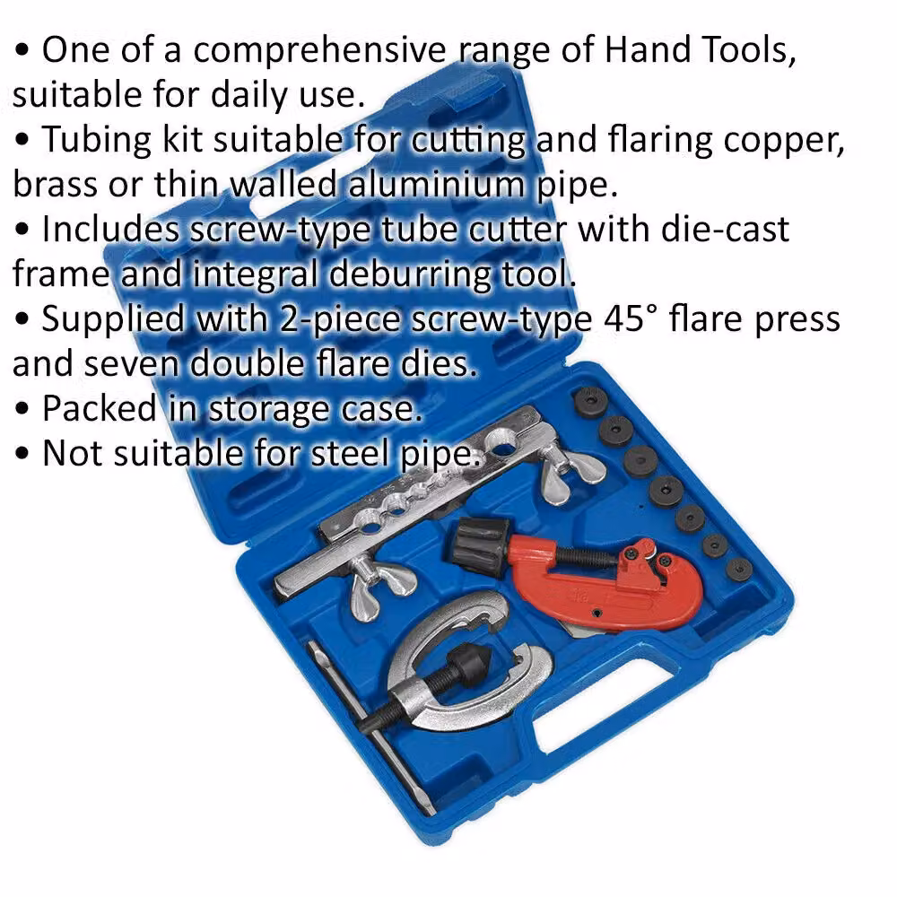 Loops 10 Piece Gold Copper and Brass Pipe Flaring and Cutting Kit with Screw-Type Tube Cutter – 2