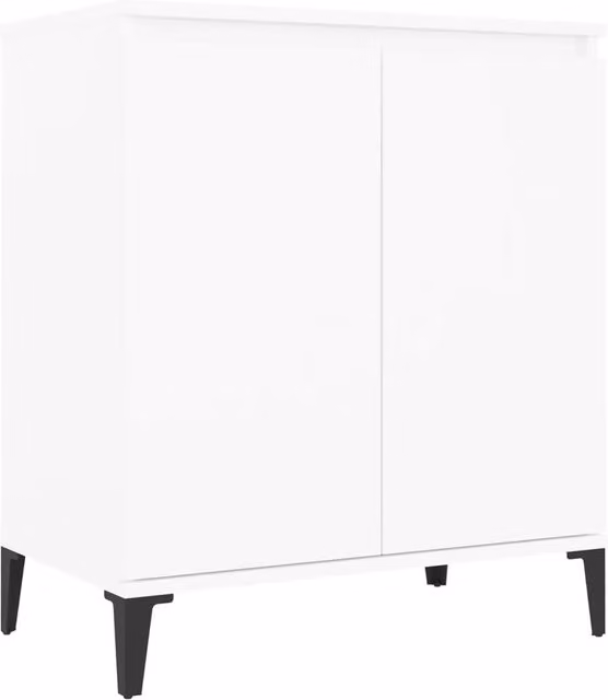Berkfield Home White Industrial Sideboard in Matt MDF and Metal, W/D/H: 60 x 35 x 70 cm – 1