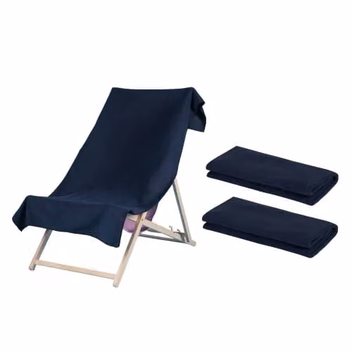 Brentfords OHS Quick Dry Microfibre Beach Towels, Blue, Set of 2 – 1