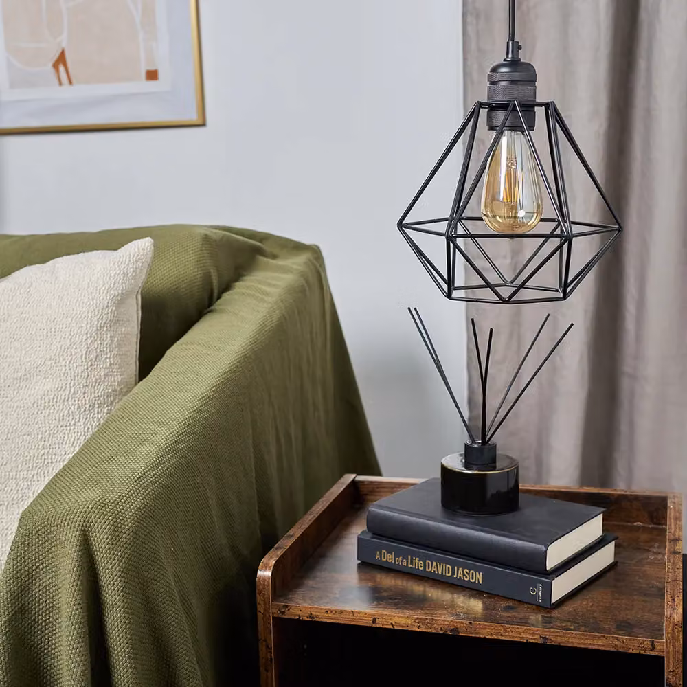 MiniSun Retro Style Black Metal Basket Lantern Pendant Light Shades, Set of 2, Shade Width: 23.5 cm – 7