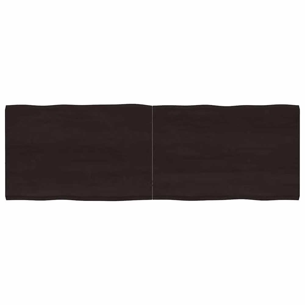 Berkfield Home Live Edge Solid Wood Table Top in Dark Brown and Grey, W: 180 cm, D: 60 cm – 2