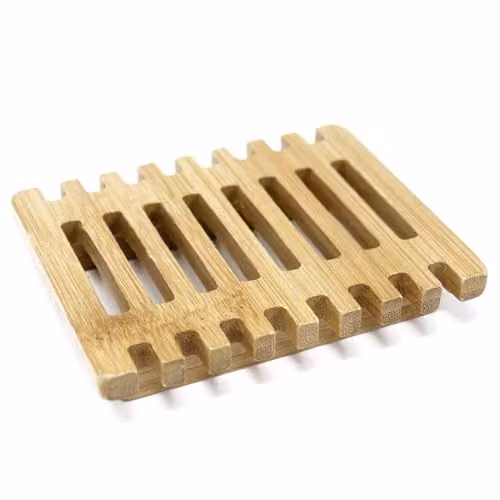 Ancient Wisdom Hemu Wood Soap Dish with Drainage in Brown