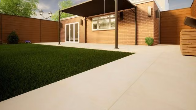 PBSL Group Venetian Beige Porcelain Paving, Pack of 2, W: 60 cm, D: 60 cm, H: 2 cm