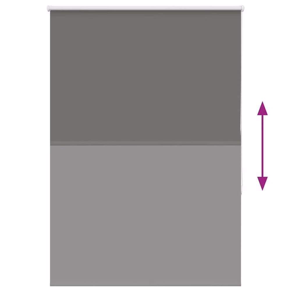 Berkfield Home Grey Blackout Roller Blind, Thermal Insulating Polyester, W: 110 cm, H: 150 cm