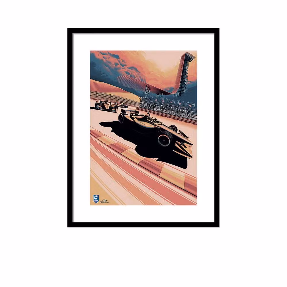 ZOOM Indycar Challenge 2020 Formula 1 Graphic Paper Poster in Baby Pink – 2
