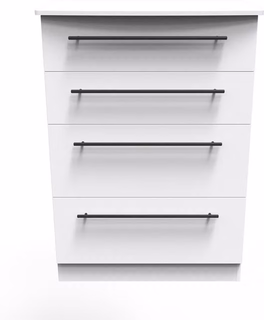 2 U Howard 4 Drawer Deep Chest in White