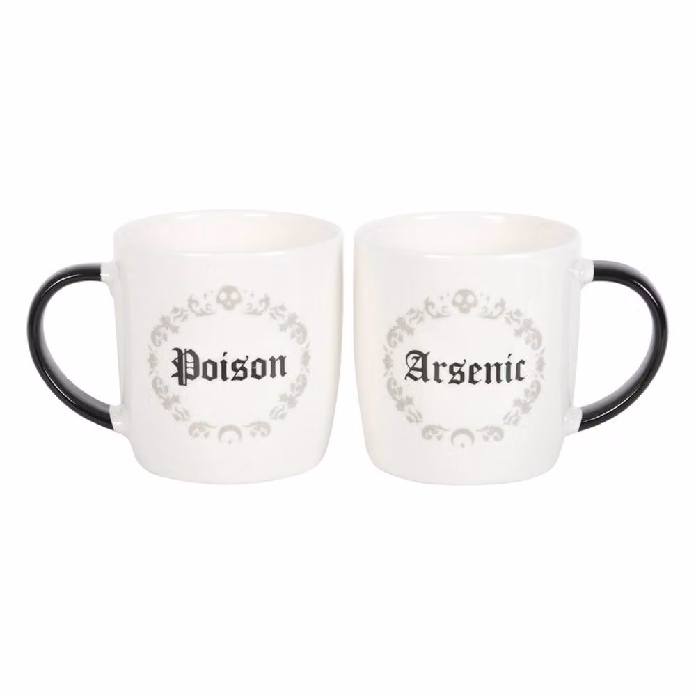 Uniqueful Poison and Arsenic Couples Mug Set in White, Ceramic, 350 ml – 3