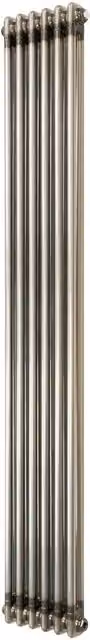 Monstershop Traditional 2 Column Steel Radiator in Silver, H: 180 cm, W: 29 cm