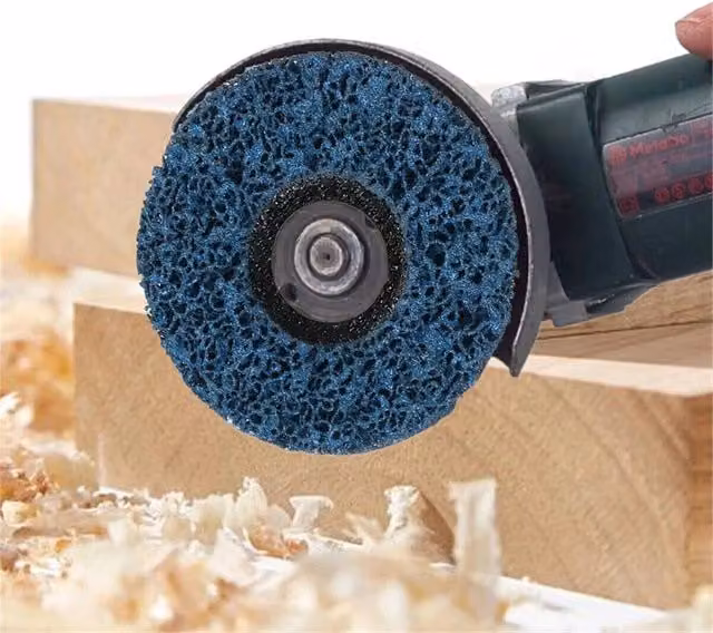 Nordara 5-Piece 115mm Blue Poly Strip Discs for Angle Grinder Paint and Rust Removal
