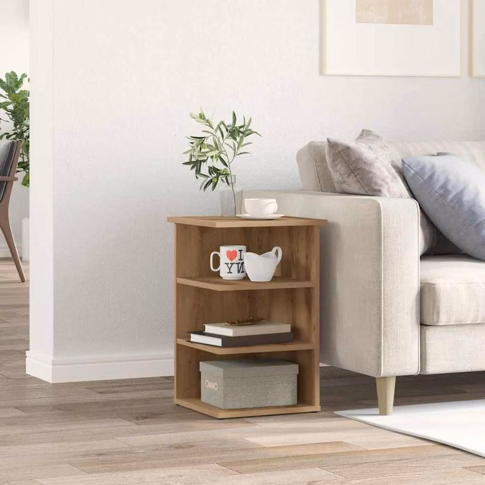 Berkfield Home Artisan Oak Sideboard in Brown, W/D/H: 35 x 35 x 55 cm – 2