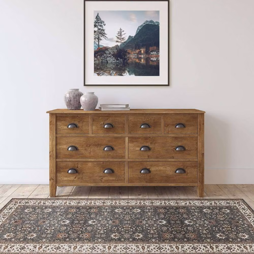 THE RUGS Yasmin Washable Persian Classic Oriental Rug in Blue, W: 60 cm, L: 180 cm – 4