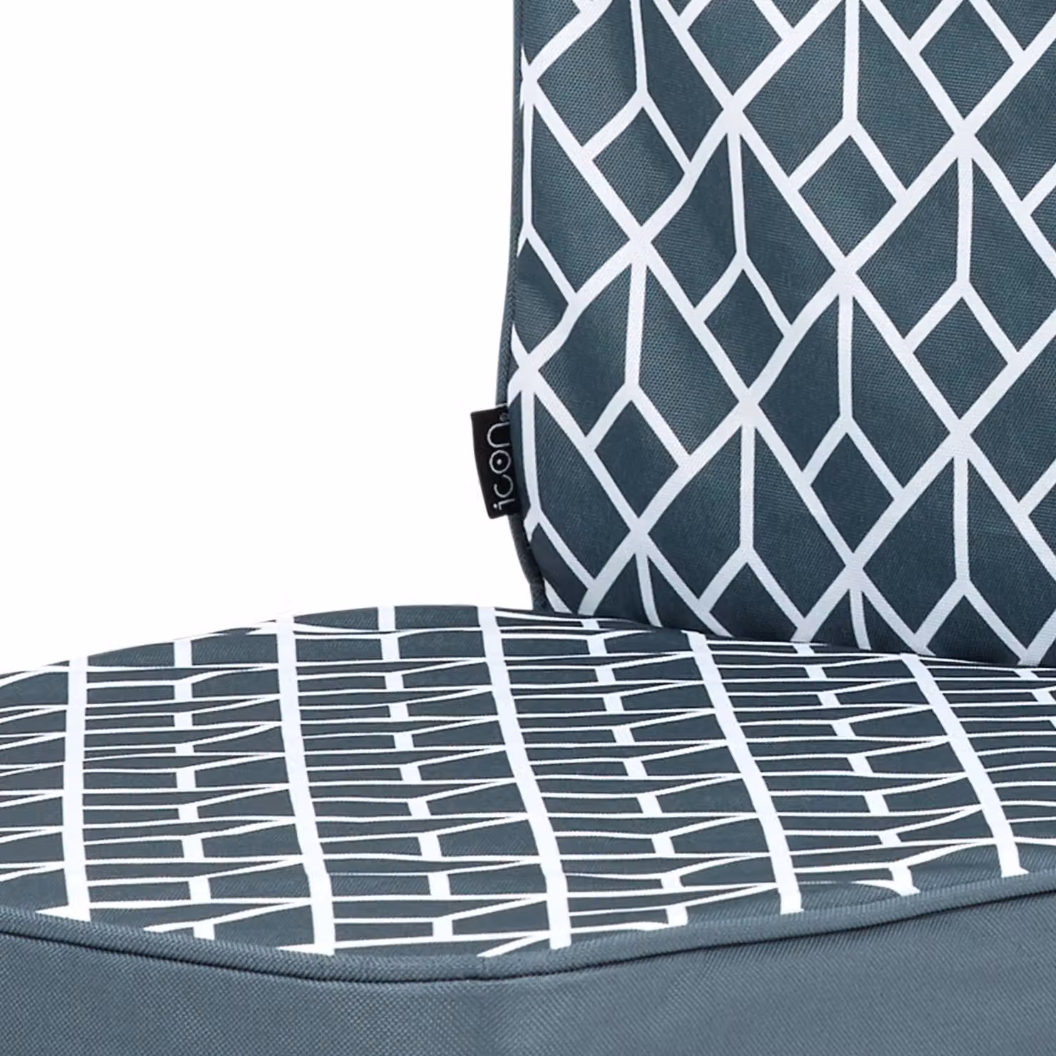 icon Reversible High Back Seat Pad in Grey Water Repellent Outdoor Fabric – 5