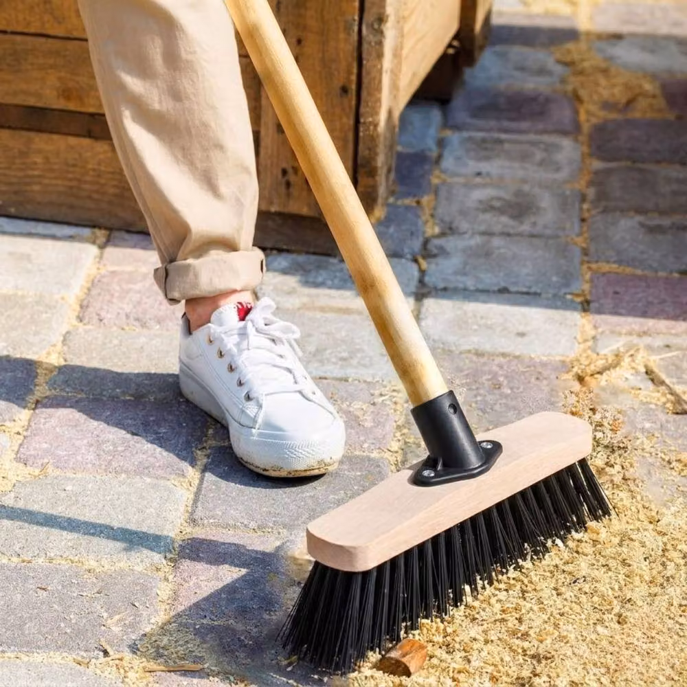 Bedsland Heavy Duty Floor Scrubbing Brush Head with Stiff Bristles, Black and Multicolour, Width: 22.86 cm – 5