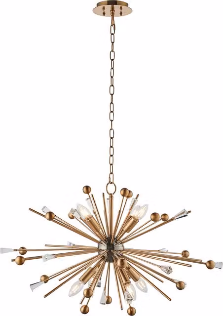 Perch & Parrow Estella Large Starburst Pendant Light in Gold/Brass