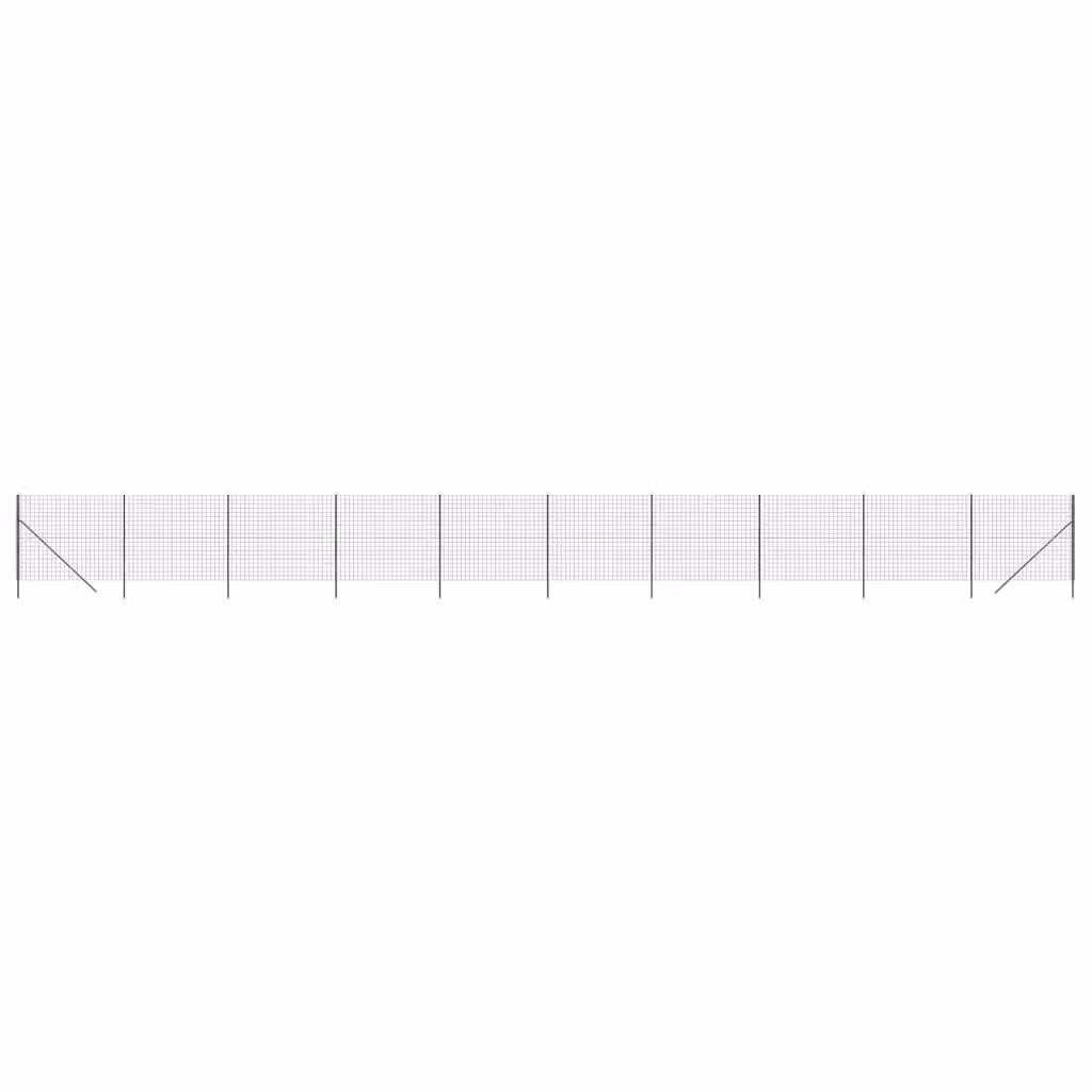 Berkfield Home Anthracite and Black PVC Coated Galvanised Steel Wire Mesh Fence, H: 140 cm x W: 25 m – 2