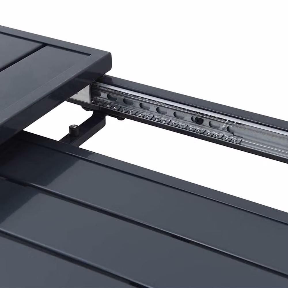 Berkfield Home Modern Extension Tables, 2 Pack, Anthracite Grey Steel, W/D/H: 210 x 90 x 73 cm – 7