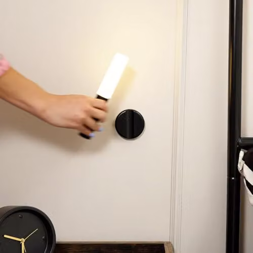ValueLights Oakley Black Rechargeable Portable Wall Light with Motion Sensor and Warm White Night Light – 4
