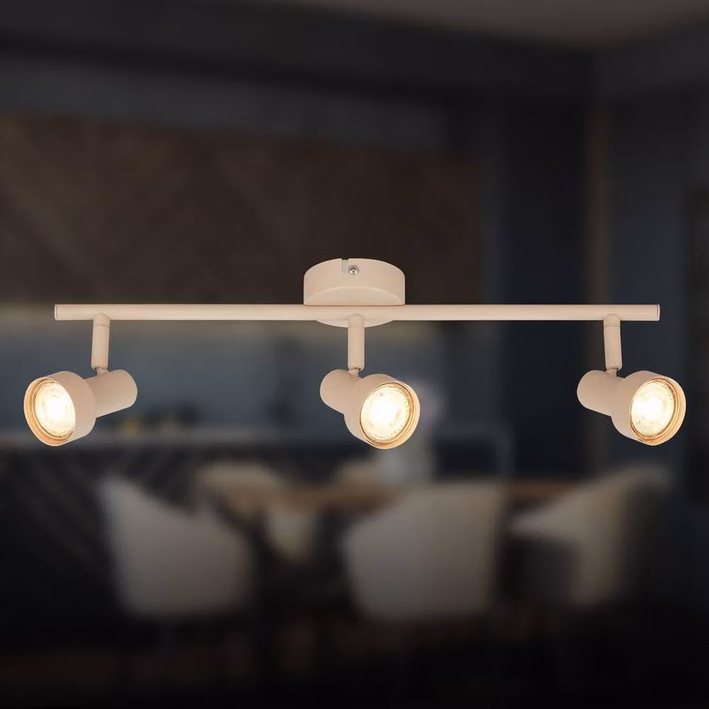 Briloner Beige Metal Adjustable Ceiling Spotlight for GU10 Bulbs, W: 47.5 cm – 2