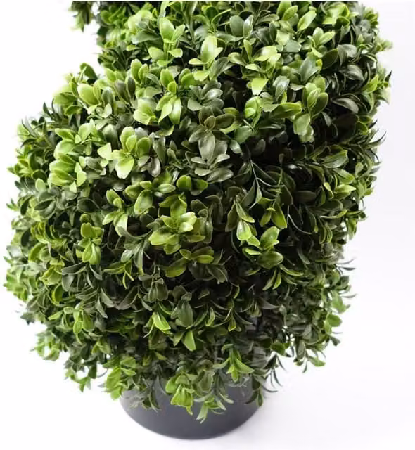 Leaf Design UK Pair of UV Resistant Twisted Topiary Trees in Green, Height: 120 cm, Width: 30 cm, Depth: 30 cm
