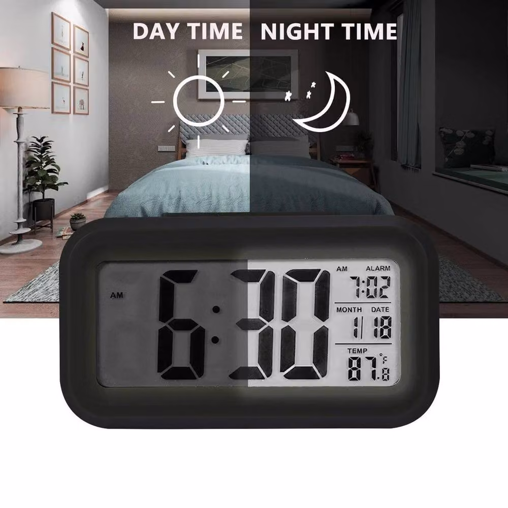 PAWNORA LED Snooze Alarm Clock Black – 4