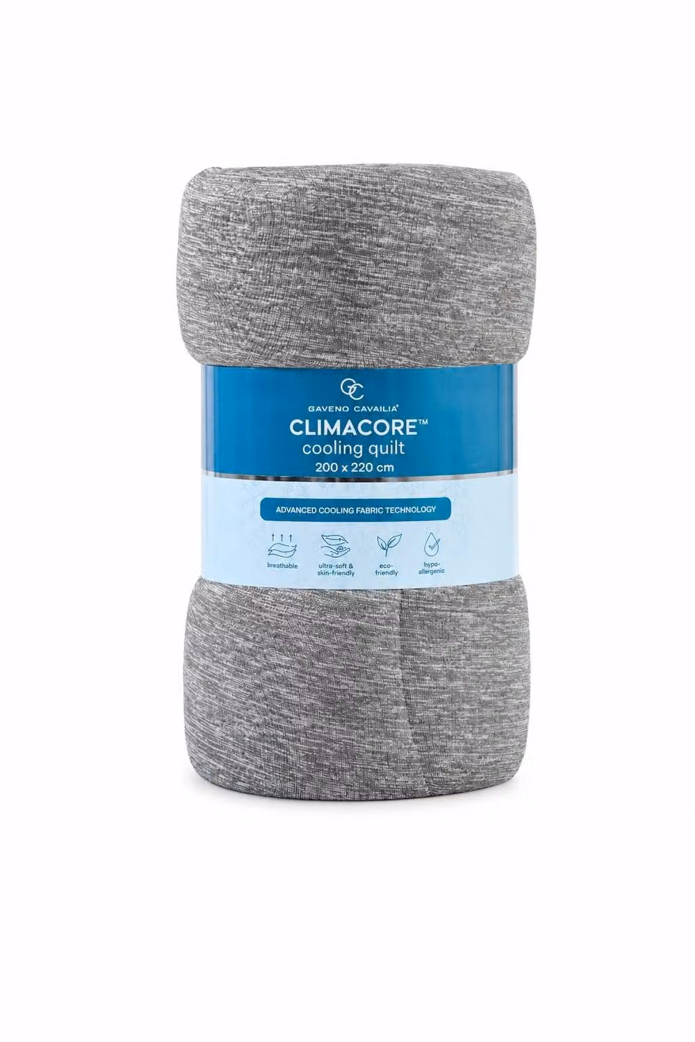 Dyzi Cooling Summer Comforter, Breathable and Hypoallergenic Lightweight Quilt in Anthracite Grey, W/D/H: 130 x 170 cm – 2
