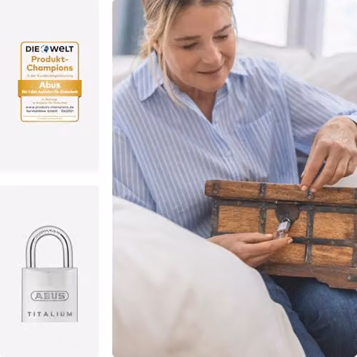 ABUS Titalium Padlock Twin Pack, Keyed Alike, Silver – 3