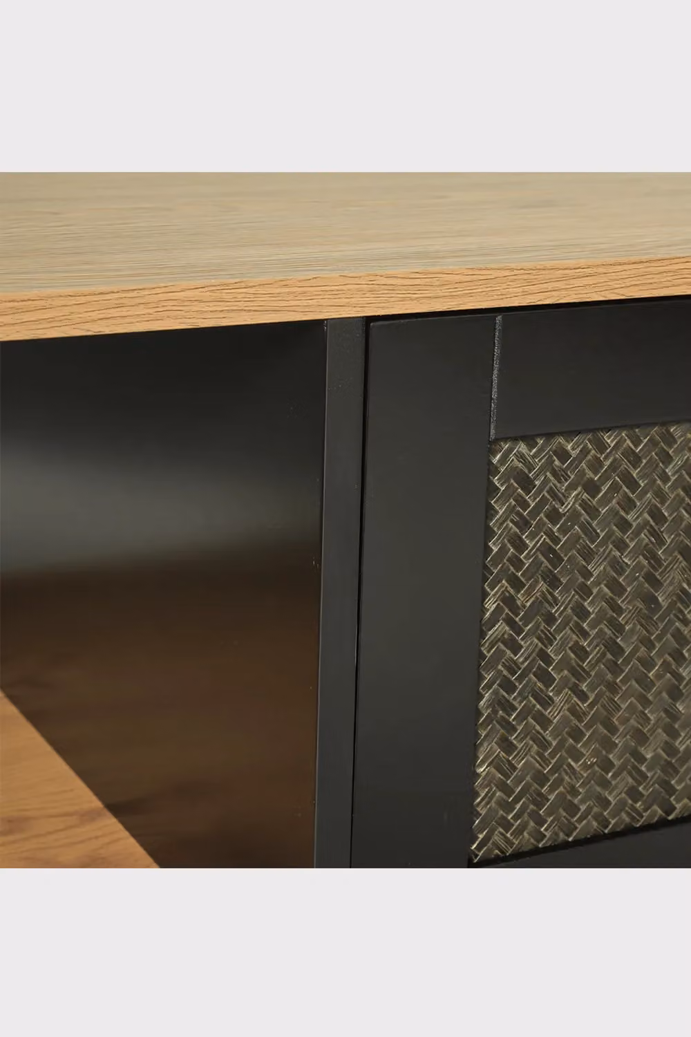 Living and Home Brown Rattan Coffee Table with Storage for your Living Room – 3